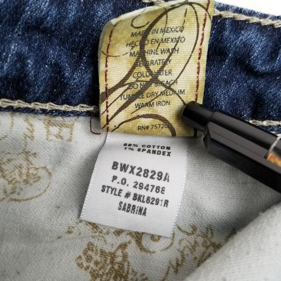 BKE Sabrina Bootcut Jeans 28 Medium Wash Y2K Cowgirl Western Low Rise Vintage - Picture 11 of 14